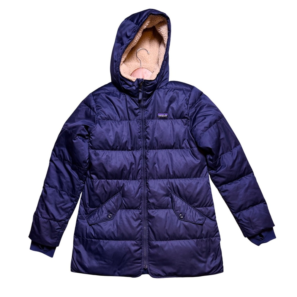 Patagonia Parka Girls XXL 16-18 Down Puffer Nena 68270 Blue EUC